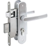 Замок врезной Птимаш ЗВ4-3.08 хром СТЯЖКИ с/руч 8839