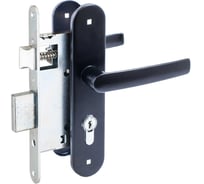 Замок врезной Птимаш ЗВ4-3.08 черный СТЯЖКИ с/руч 13606