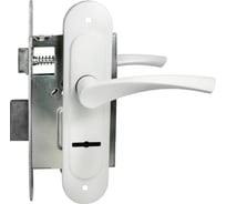 Замок врезной Птимаш ЗВ9-4.07 с пружиной белый с/руч 12022