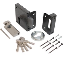 Замок накладной Птимаш ЗН1-1У (усиленный цилиндр) бронза 16216