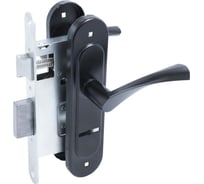 Замок врезной Птимаш ЗВ9-4.07 с пружиной черный с/руч 13363