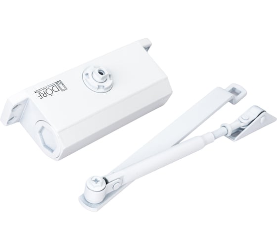 Дверной доводчик DORF  80 кг, белый L8223_white