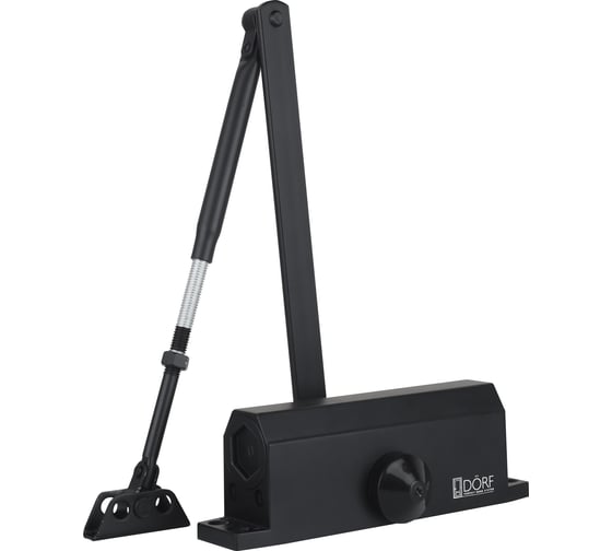Дверной доводчик DORF 110 кг, черный RAL 9005 matt L8224_black