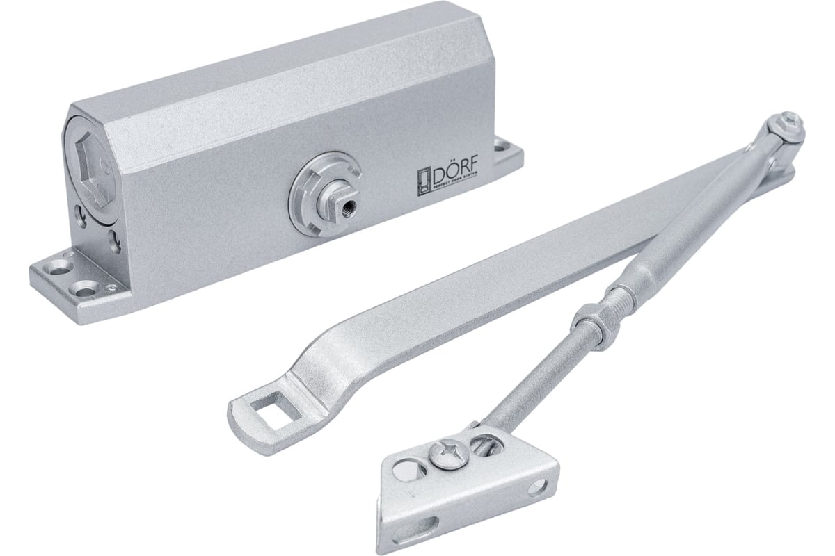 Дверной доводчик DORF 110 кг, серебро L8224_silver - выгодная цена ...