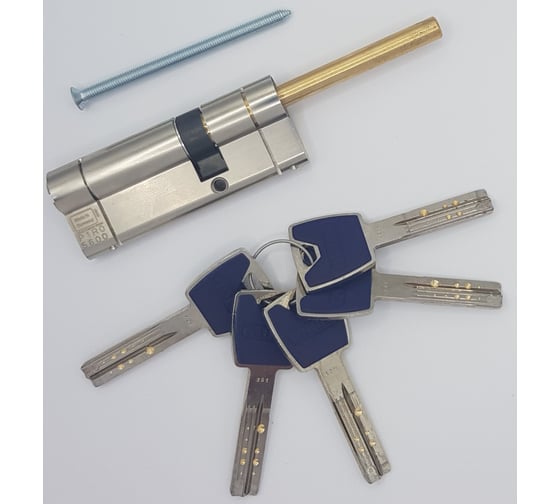 Цилиндровый механизм ABUS P12R491-27 ключ/шток 40-30 (70 мм) NI (5 key) 00031791 1