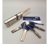 Цилиндровый механизм ABUS P12R491-27 ключ/шток 70-30 (100 мм) NI (5 key) 00031797