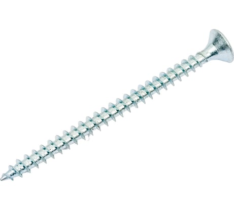 Саморез КРЕП-КОМП белый цинк, POZY, 6х80, 10 шт. бд680мф