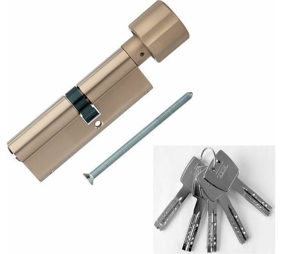 Цилиндровый механизм ABUS X12R430 ключ/вертушка 45-35 (80 мм) NI( 5 key) 29429
