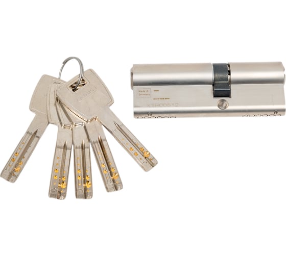 Цилиндровый механизм ABUS X12R410 ключ/ключ 35-50 (85 мм) NI (5 key) 29147