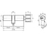 Цилиндровый механизм ABUS X12R430 ключ/вертушка 40-30 (70 мм) NI (5 key) 30640 3