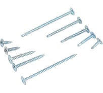 Набор саморезов оцинкованных с прессшайбой 250 шт. Крепсталь NSP000001