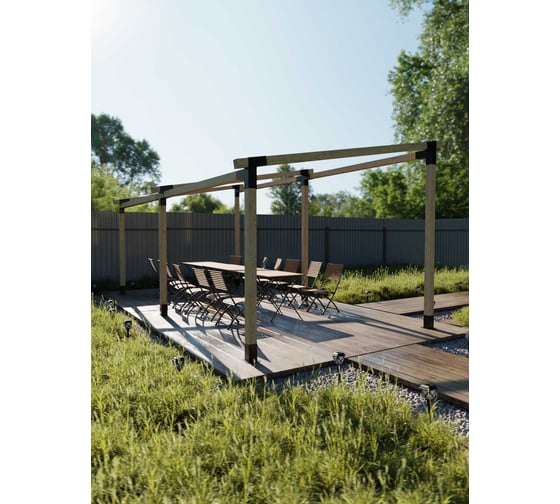 Комплект кронштейнов (опора бруса) АрсеналЪ PERGOLA односкатный 6x3м стандартный мод. AR7576OE957-06