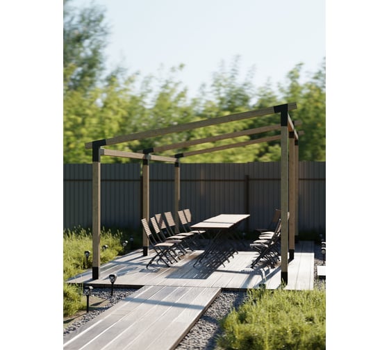 Комплект кронштейнов (опора бруса) АрсеналЪ PERGOLA односкатный 6x3м стандартный мод. AR7576OE957-06