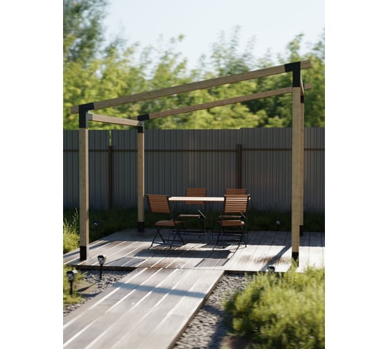 Комплект кронштейнов (опора бруса) АрсеналЪ PERGOLA односкатный 3x3м стандартный мод. AR7573OE957-06