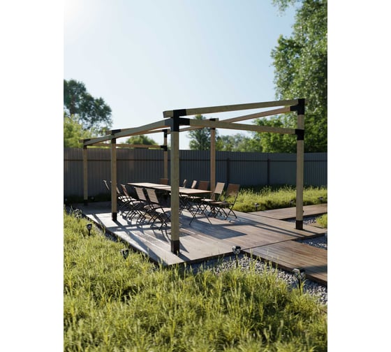 Комплект кронштейнов (опора бруса) АрсеналЪ PERGOLA односкатный 6x3м усиленный мод. AR7576OS957-06