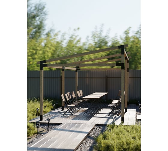 Комплект кронштейнов (опора бруса) АрсеналЪ PERGOLA односкатный 6x3м усиленный мод. AR7576OS957-06