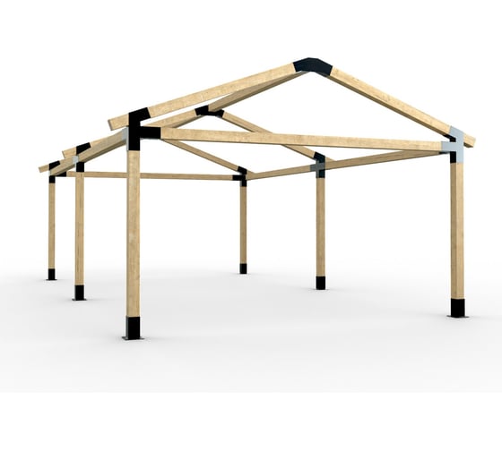 Комплект кронштейнов (опора бруса) АрсеналЪ PERGOLA двускатный 6x3м усиленный мод. AR7576DS957-06