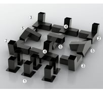 Комплект кронштейнов (опора бруса) АрсеналЪ PERGOLA двускатный 6x3м стандартный мод. AR7576DE957-06