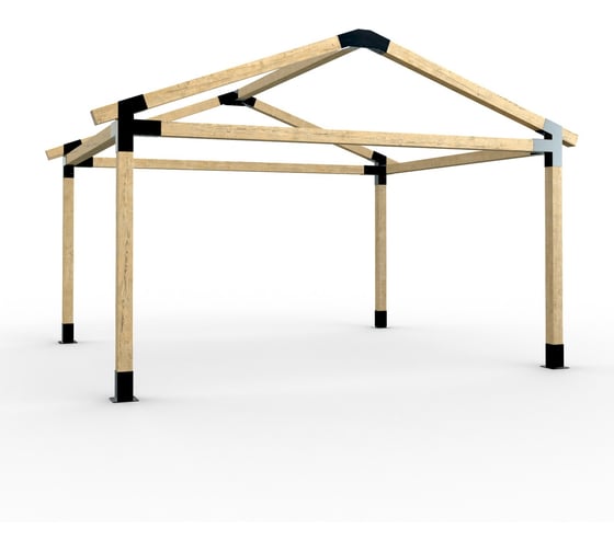 Комплект кронштейнов (опора бруса) АрсеналЪ PERGOLA двускатный 3x3м усиленный мод. AR7573DS957-06