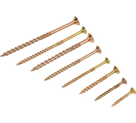 Набор оцинкованных конструкционных саморезов Крепсталь потай, Torx . 160шт. NBG000015 1