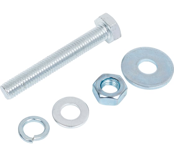 Набор оцинкованных болтов гаек, шайб Крепсталь М10x70 . 50 шт. NBG000007 1