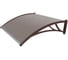 Козырек Krovent из полик. 1200x930x280 бронз (корич. кроншт) Grand Line 115193 1