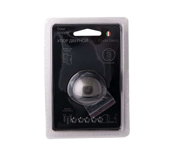 Упор дверной Code Deco DS-0002-GRF 28858