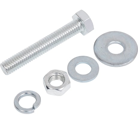 Набор оцинкованных болтов гаек, шайб Крепсталь М8x50 . 50 шт. NBG000010