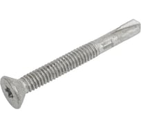 Саморез флюгель boltnn.ru дерево-металл с крыльями и насечкой 5.5x50 Torx, потайной цинк-ламель серый 500 шт 4687206930926