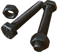 Болт высокопрочный 23 Болта, с гайкой 16x90 DIN933, к.п.12.9, черный, 2 шт П0000030306/г129м165927ф2