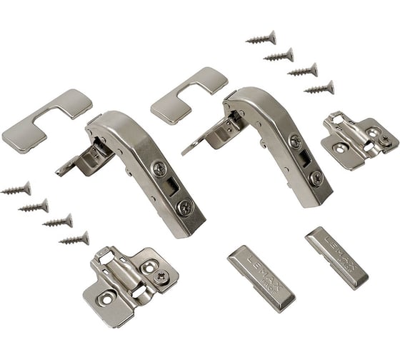 Петля угловая Lemax PROF 90 градусов, 2 шт, с ответными планками с эксцентриком 2pcs-FH43290P3AC