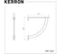 Кронштейн полки металлический Kerron мaтовый никeль MF_110_NM 2