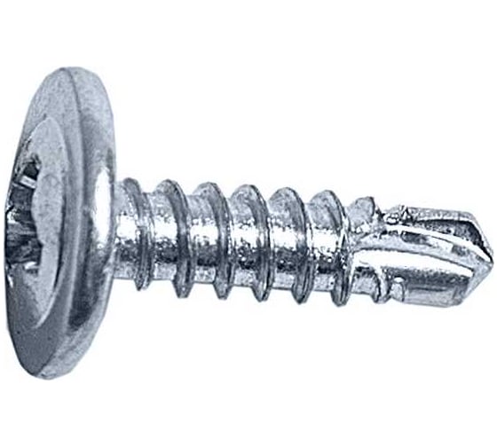 Саморезы с прессшайбой ООО "Тэмпо-Метиз" 4,2x41 сверло, оцинкованные 1 кг 521395 1