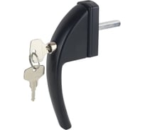 Ручка окон алюминиевая DORF 8-ми поз., с ключом,(аналог ROTO SWING) 37 штифт, ЧЁРНАЯ RSK10_9005/УП