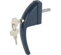 Ручка окон алюминиевая DORF 8-ми поз., с ключом,(аналог ROTO SWING) 37 штифт, АНТРАЦ RSK10_7016/УП