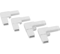 Уголок GREEN MAX для москитной сетки цельнолитой ABS БЕЛЫЙ, 100шт, А108