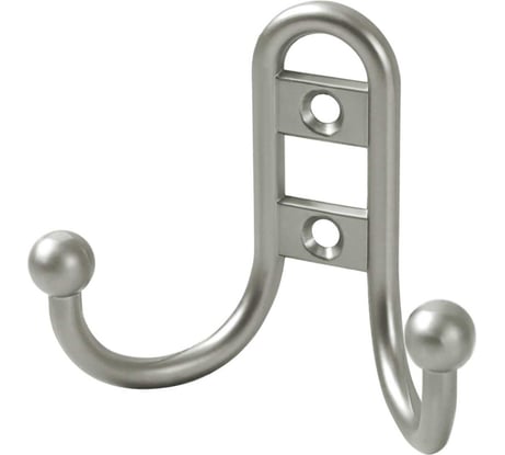 Крючок MF R15, 2-х рожковый, никель матовый 10812v