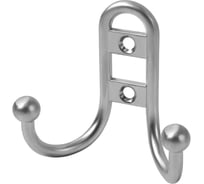 Крючок MF R15, 2-х рожковый, хром матовый 10811v