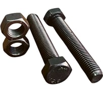 Болт высокопрочный 23 Болта с гайкой, 12x70, DIN933, к.п.12.9, черный, 10 шт П0000027324/г129м125927ф10
