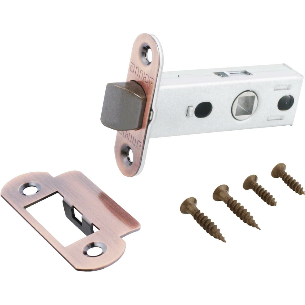 Защелка Аллюр L45-8-R18 AC (старая медь; овальная торцевая планка 18 мм ...