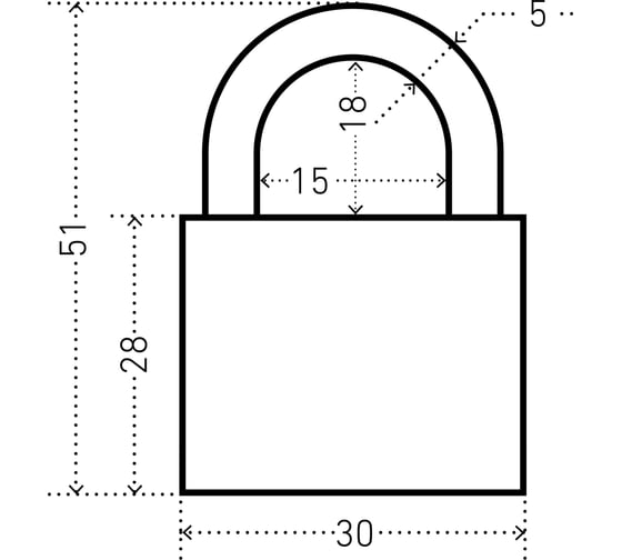 Навесной замок Аллюр ВС1Ч-4503 (5 мм; 5 ключей) 1415