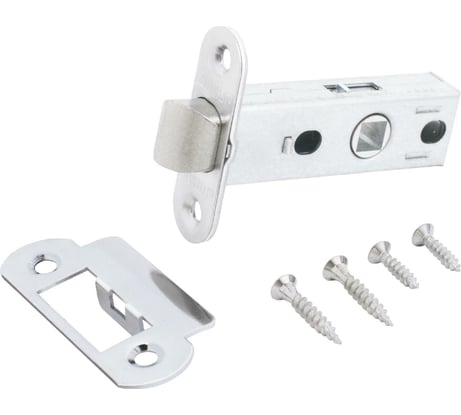 Защелка Аллюр АРТ L45-8-R18 CP (хром; овальная торцевая планка 18 мм; без ручек) 11576