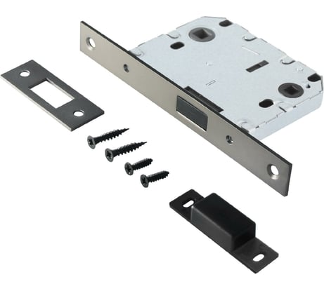 Защелка Аллюр L7050-MS MBN (графит; магнитная; без ручек; с фиксатором) 11555