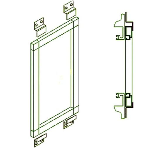 Крепление москитной сетки GREEN MAX ABS нижнее, белое (уп. 300шт) А093