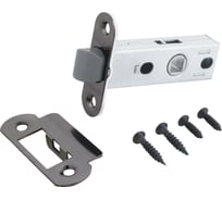 Защелка Аллюр L45-8-PR18 BN (черный никель; пластик; овальная торцевая планка 18 мм; без ручек) 11573