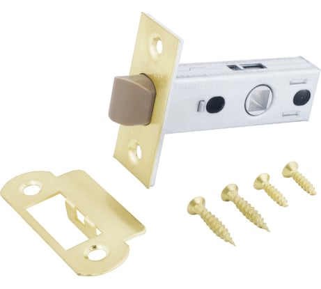 Защелка Аллюр L45-8-P SB (матовое золото; пластик; торцевая планка 25 мм; без ручек) 12331