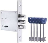 Замок врезной Punto сувальдный MDV30S-817 CP (V30/S) CP хром длиный ключ 57999