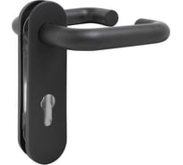 Комплект ручек Стандарт Строитель, 1303 (50-90), ЧЕРНАЯ, м/о, 72мм, для технических дверей 14884