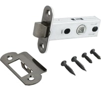 Защелка Аллюр L45-8-R18 BN (черный никель; овальная торцевая планка 18 мм; без ручек) 11577