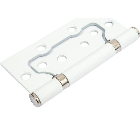 Накладная петля без врезки Аллюр 2BB WW (100х75 мм; 2.5 мм; белая; 2 шт; коробка) 13699